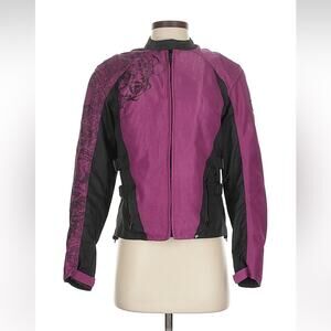 Speed and Strength women's lined purple armored moto biker jacket, small